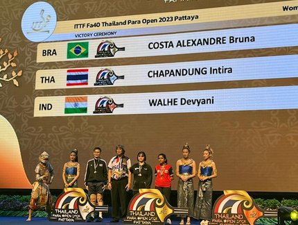 Brasil conquista seis medalhas nas disputas individuais do Aberto Paralímpico Fa40 da Tailândia