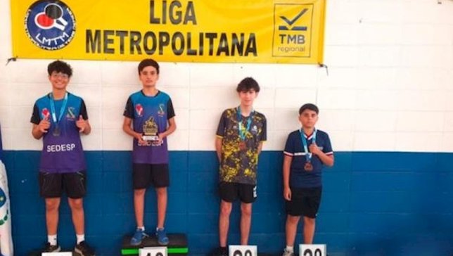 Votorantim conquista 17 pódios em torneio da Liga Metropolitana de Tênis de Mesa