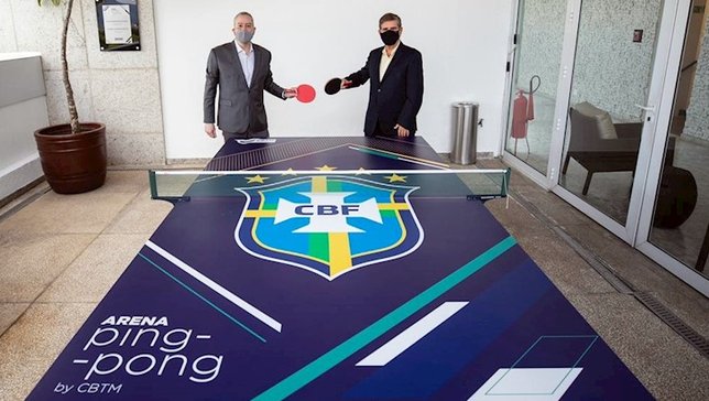 Rogério Caboclo (esq.) e Alaor Azevedo (dir.), na 