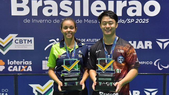 Jessica Prates e Carlos Ishida são os campeões do Absoluto A no Brasileirão de Inverno Interclubes