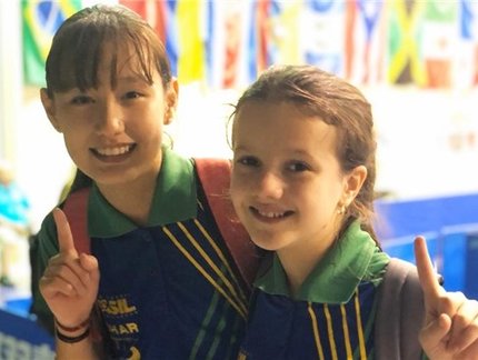 Julia Hatakeyama e Mahayla Sardá são campeãs do torneio de duplas feminino Sub-11 do Latino-Americano