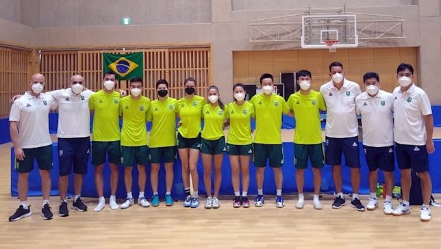 Seleção Brasileira reunida em Hamamatsu, antes da 