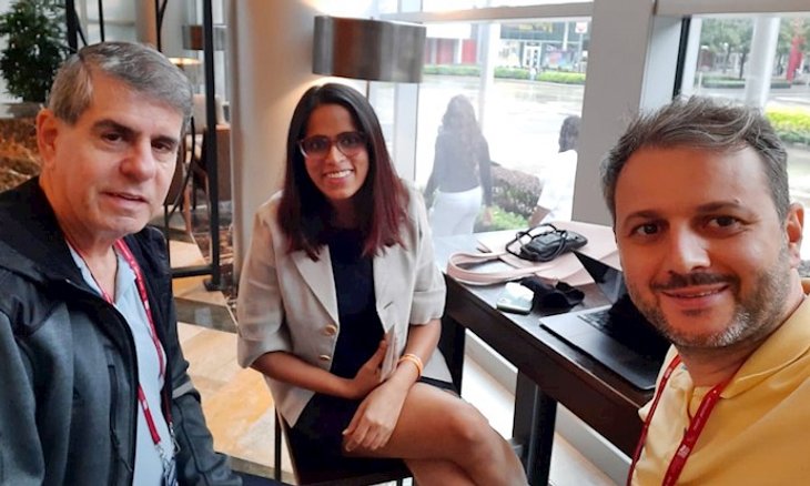 Dirigentes brasileiros Alaor Azevedo e Geraldo Cam