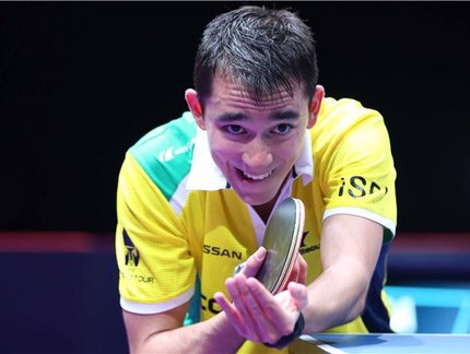 Hugo Calderano inicia a participação em mais um evento platinum do Circuito Mundial