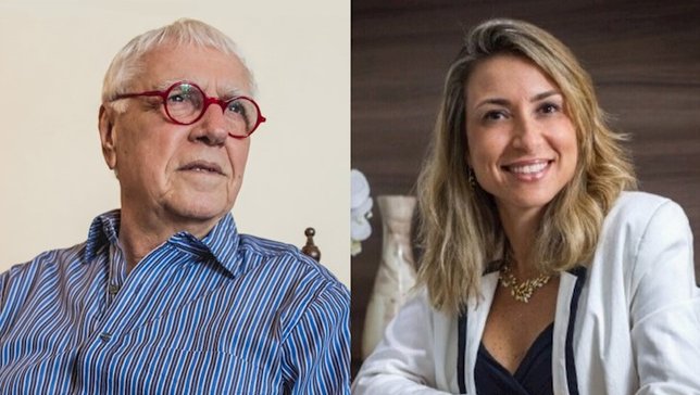 Lamartine Pereira da Costa (esq.) e Bianca Gama Pe