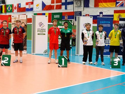 Lucas Carvalho encerra participação no ITTF World Para Future Ostrava com dois ouros e uma prata