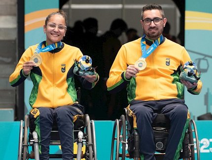 TÊNIS DE MESA NO PARAPAN – Joyce de Oliveira e Fábio Silva são campeões em Santiago, na classe XD10