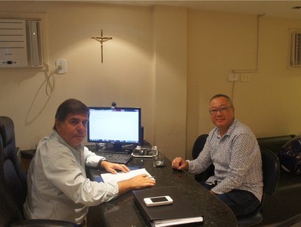 Presidente da SANEI visita a sede da Confederação Brasileira de Tênis de Mesa