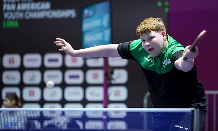 Luan Santos em ação em Lima, no Peru - Foto: ITTF
