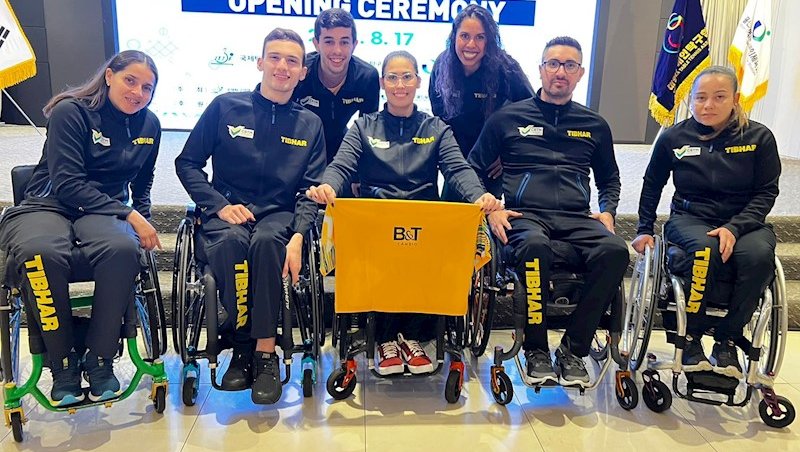 Delegação brasileira em Ulsan para o Aberto Paralí