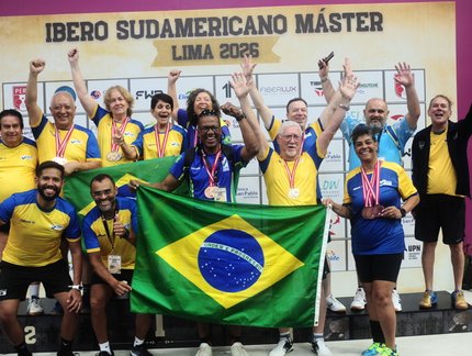 Brasil conquista cinco medalhas nas disputas por equipes no Ibero-Sudamericano Master 2026
