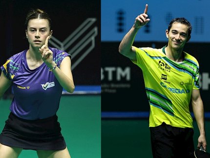 Hugo Calderano e Bruna Takahashi saem atrás, mas viram partida e se garantem nas quartas do Pan-Americano