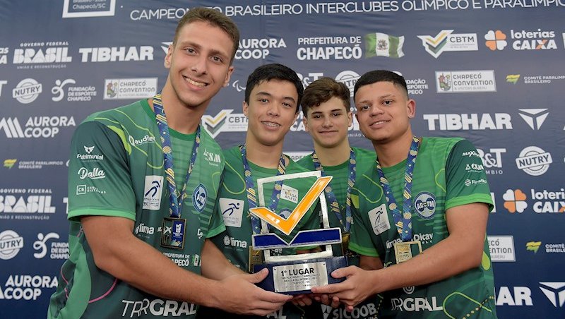 Equipe masculina sub-19 da Chapecoense com o títul