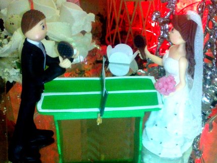 Técnico demonstra seu amor pelo Tênis de Mesa até no casamento