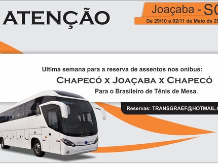 Última semana para garantir um lugar no ônibus para o Campeonato Brasileiro