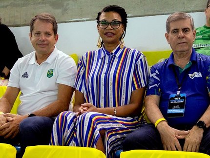 Dirigentes do COB e Ministério do Esporte prestigiam o WTT Contender Rio e elogiam estrutura na Arena Carioca I