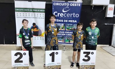 São Domingos participa da terceira etapa da Liga Oeste-SC de Tênis de Mesa