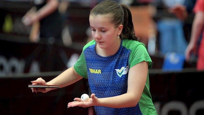 Mahayla Sardá em ação no WTT Youth Contender. Foto