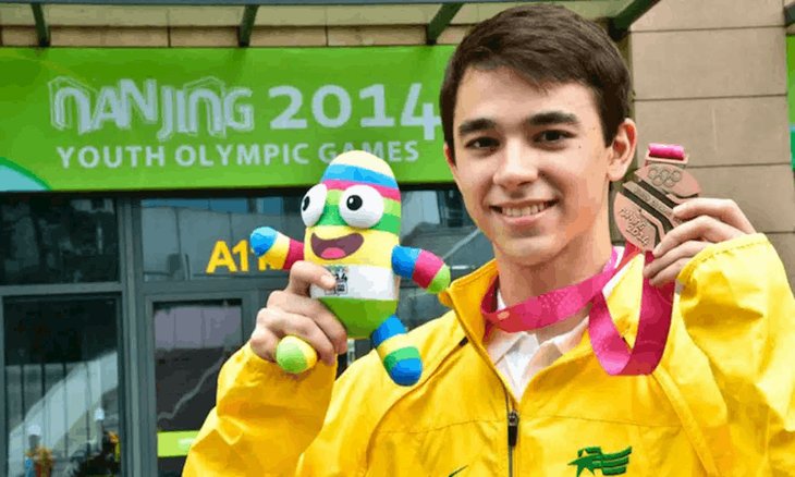 Hugo Calderano foi bronze em Nanjing-2014