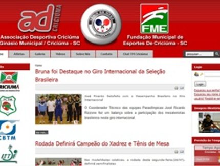 EQUIPE TÊNIS DE MESA CRICIÚMA LANÇA SITE