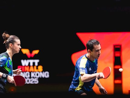 Hugo Calderano e Bruna Takahashi se despedem do WTT Champions Doha 2026