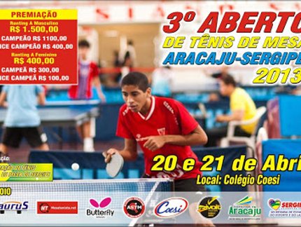 Inscrições para o III Aberto de Aracaju terminam na próxima sexta-feira