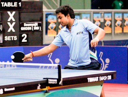 Hugo Calderano terá a chance de uma revanche contra o indiano Soumyaji Ghosh