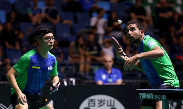 Ishida e Teodoro em ação no WTT Contender do Rio d