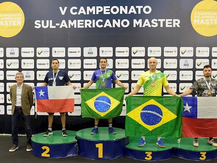 Líderes do ranking nacional, Allan Sarmento e Valesca Maranhão são campeões do Sul-americano Master