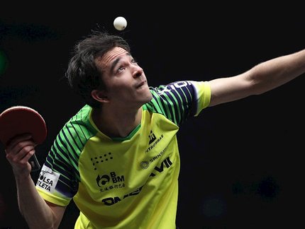 Hugo Calderano é superado e se despede do WTT Champions Xinxiang nas oitavas de final