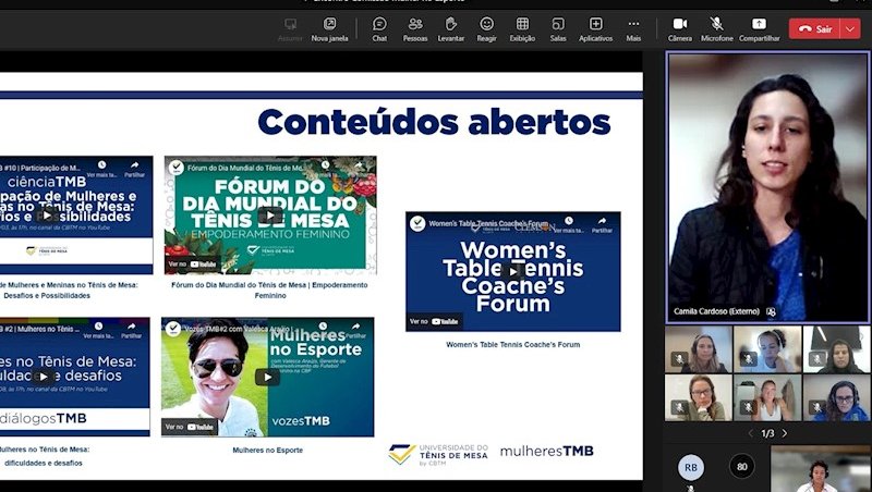 Encontro virtual com a presença de Camila Cardoso.