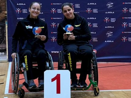 Cátia Oliveira e Joyce Oliveira conquistam ouro em duplas e Brasil encerra participação no Aberto Paralímpico da República Tcheca com três medalhas