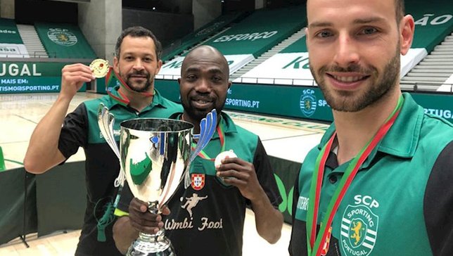 Da esquerda para a direita: Thiago Monteiro, Bode 