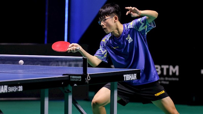 Leo Iizuka em ação no WTT Contender do Rio de Jane