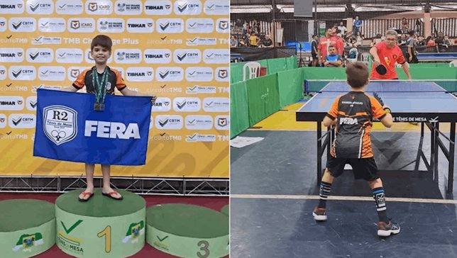Ranieri Filho é ouro e prata no Tênis de Mesa