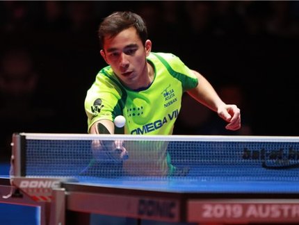 Hugo Calderano faz seu melhor resultado no Circuito Mundial em 2019 e fica com o bronze no Aberto da Áustria