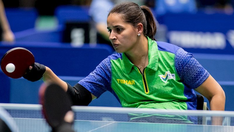 Catia Oliveira garantiu lugar no pódio de duplas a