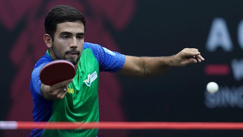 Guilherme Teodoro em ação em Singapura - Foto: WTT