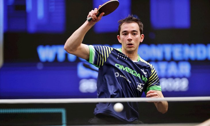 Hugo Calderano deu o troco em adversário alemão. F