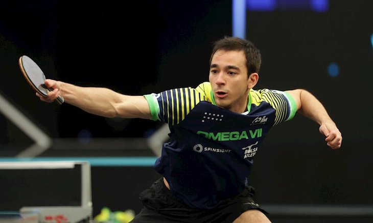 Hugo Calderano caiu no WTT Star Contender a uma vi