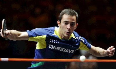 Hugo Calderano cai diante de Tomokazu Harimoto e fica com o bronze no WTT Cup Finals