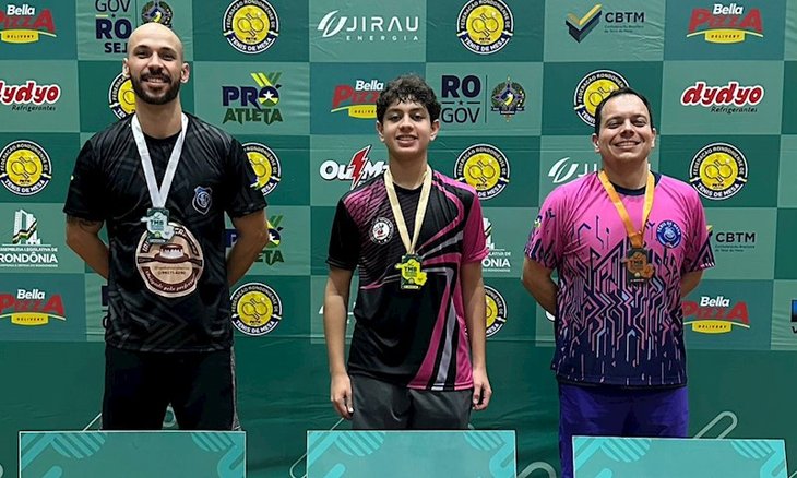 Pódio do Absoluto C, com José Neto campeão e Ian D