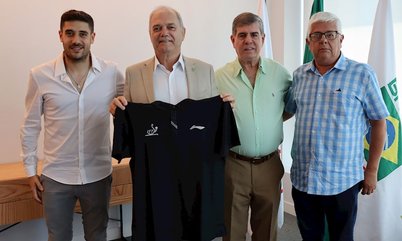 Ao lado de gerente do WTT, Alaor Azevedo é recebido por presidente do COB e participa de vistoria na Arena Carioca