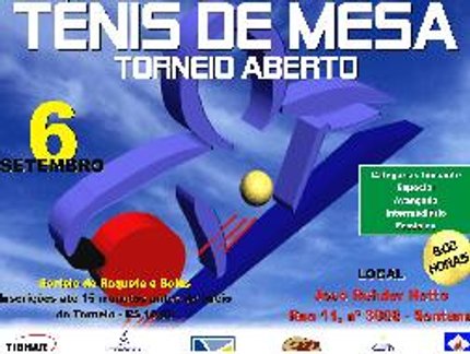 TORNEIO ABERTO DE TÊNIS DE MESA NO JOÃO REHDER NETTO
