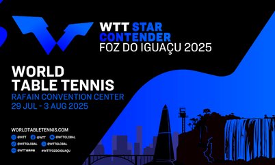 Amanda Lima e Rafael Bordallo serão fisioterapeutas da WTT no Star Contender de Foz do Iguaçu