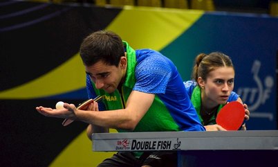 Hugo Calderano e Bruna Takahashi retomam parceria no Smash de Singapura