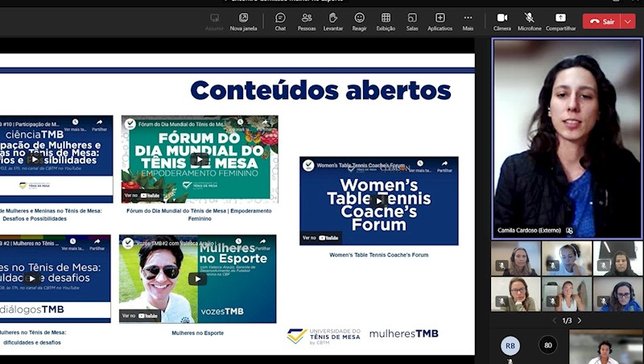 Encontro virtual com a presença de Camila Cardoso.