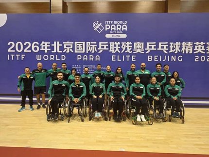 Delegação brasileira chega à China para o ITTF World Para Elite Beijing 2026
