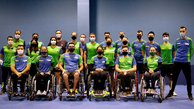 Equipe paralímpica no último período de treinament