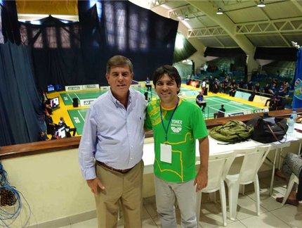 Em visita à Copa do Mundo de Badminton, Presidente da CBTM destaca estrutura